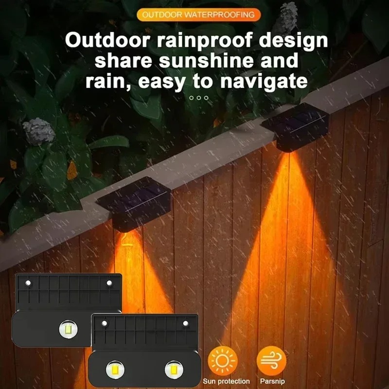 1/2/4PCS  Solar Wall Light Out - Waterproof Junction Box Solar 评论和价格