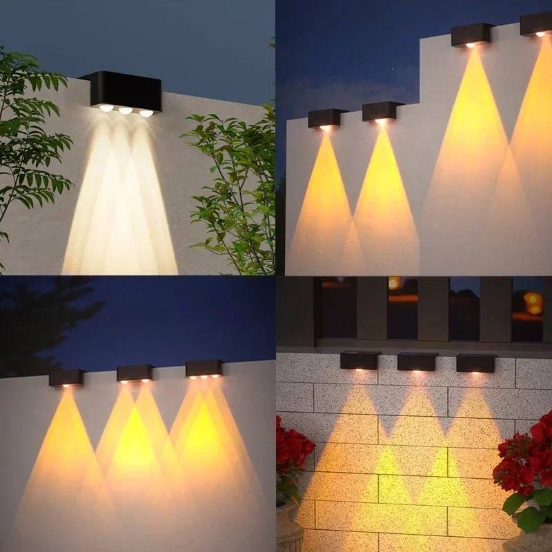 1/2/4PCS  Solar Wall Light Out - Waterproof Junction Box Solar 评论和价格