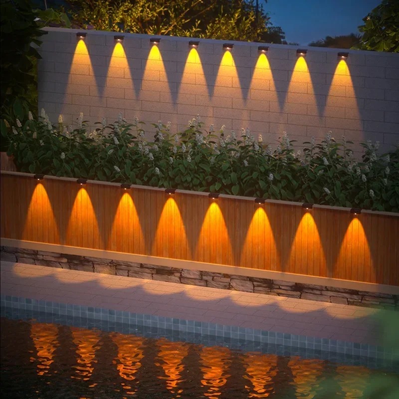 1/2/4PCS  Solar Wall Light Out - Waterproof Junction Box Solar 评论和价格