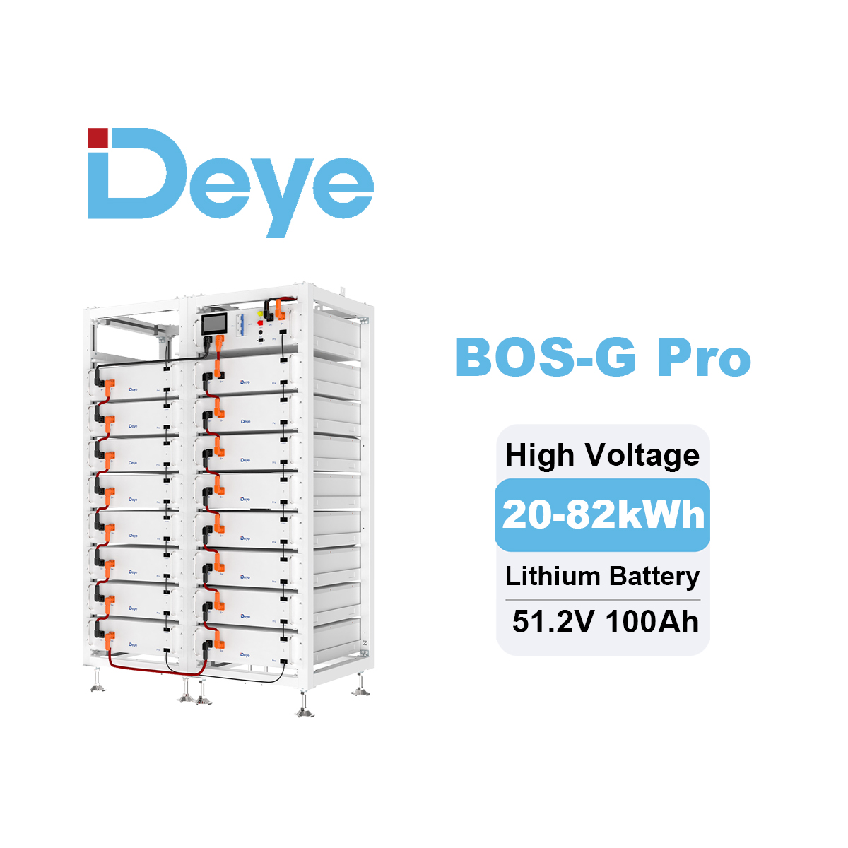 Deye LiFePO4 ESS BOS-G Pro Hig - Lithium Battery 100Ah 评论和价格
