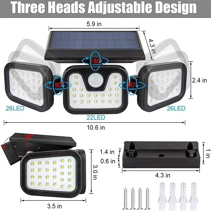 Led Solar Light Outdoor Motion - Waterproof Junction Box Solar 评论和价格