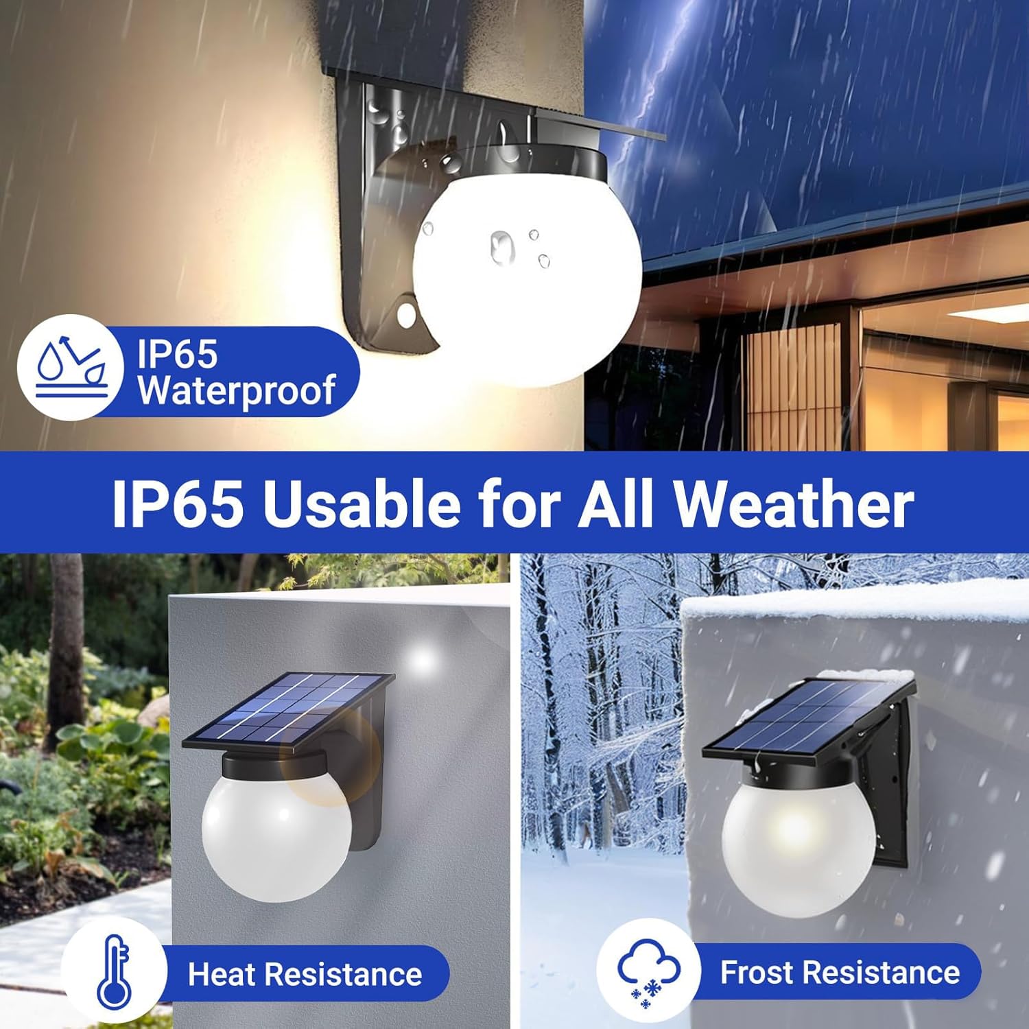 Solar Sphere Wall Lights Outdo - Waterproof Junction Box Solar 评论和价格