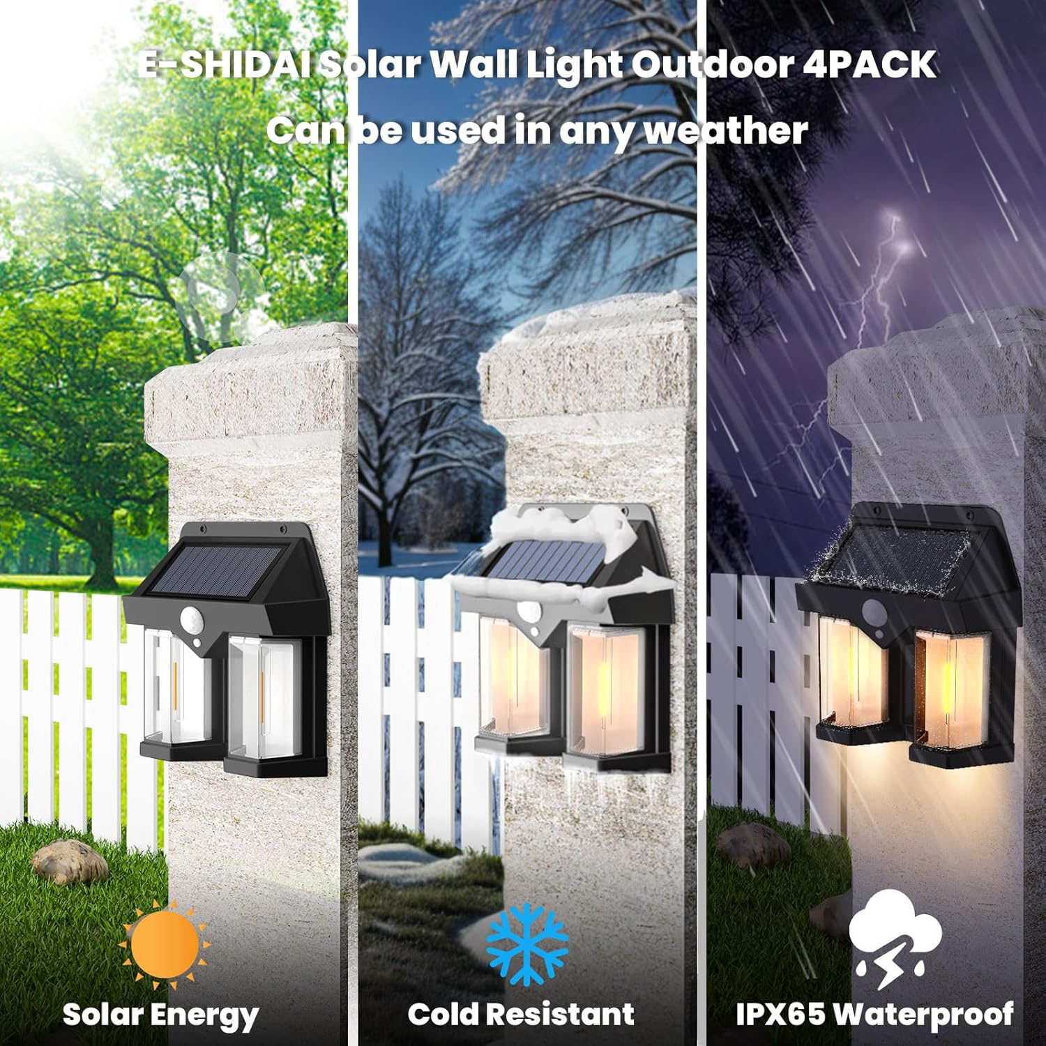 Solar Powered Wall Light Vinta - Waterproof Junction Box Solar 评论和价格