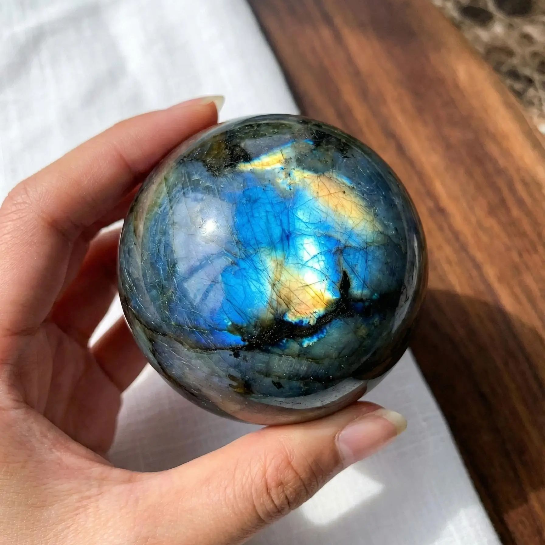Natural Labradorite Sphere, Po - Renewable Energy Lab 评论和价格