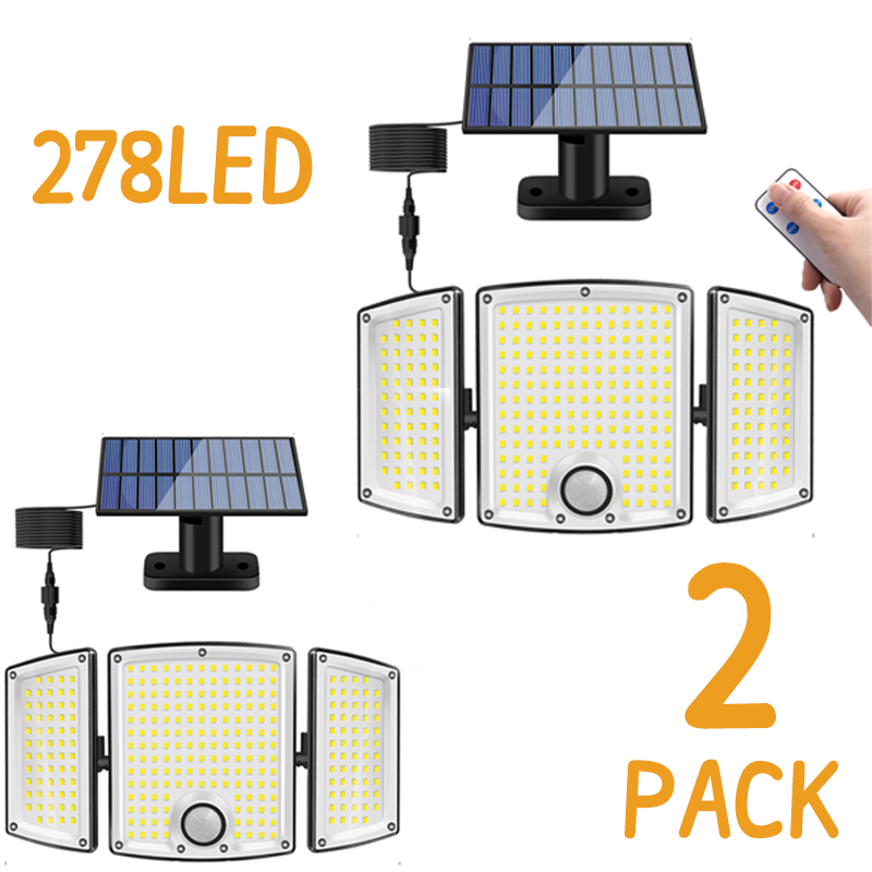 LED Solar Light Outdoor 278 Be - Waterproof Junction Box Solar 评论和价格