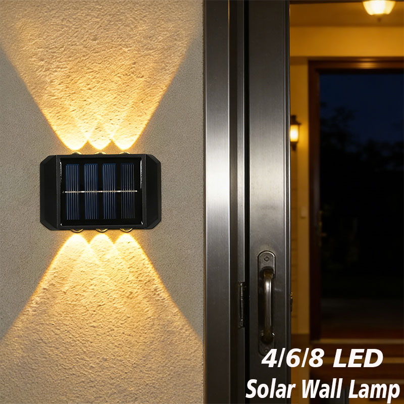 4/6/8 LED Solar Outdoor Light  - Waterproof Junction Box Solar 评论和价格