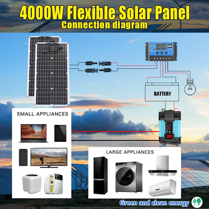 4000W Solar Panel Kit 12V To 1 - Off Grid Solar Kit 评论和价格